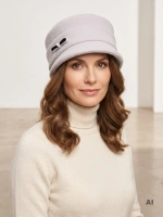 Elegancki kapelusz damski zimowy cloche – regulowany fason z krótkim rondem 42440