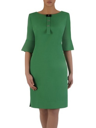 Zielona sukienka z nowoczesną aplikacją 15777.