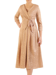 Sukienka damska, elegancka kreacja z kopertowym dekoltem 34951