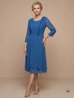 Elegancka sukienka wizytowa rozkloszowana midi turkusowa – zwiewny fason tuszujący sylwetkę 39787