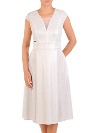 Sukienka na wesele, nowoczesna kreacja z brokatowym połyskiem 30157