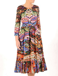 Sukienka midi w oryginalnym wzorze 33180
