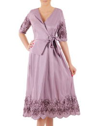 Sukienka damska, elegancka kreacja z kopertowym dekoltem 36295