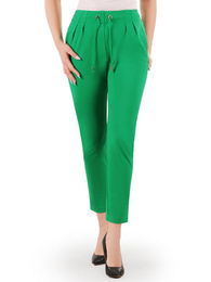 Zielone spodnie damskie z kieszeniami 35610