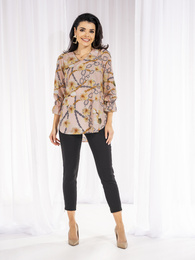 Elegancka bluzka damska w kwiatowy wzór 37759