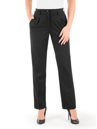 Wełniane spodnie damskie w czarnym kolorze 36865