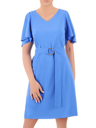 Chabrowa sukienka z rozszerzanymi rękawami 36302