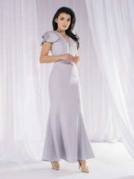 Suknia na wesele, elegancka, długa kreacja weselna z delikatnym połyskiem 38173