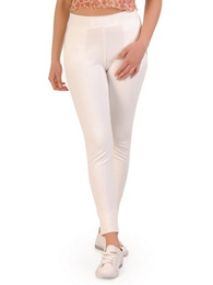 Bawełniane spodnie damskie w białym kolorze 29657