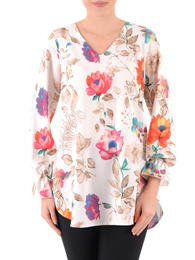 Elegancka bluzka damska w kwiatowy wzór 37760