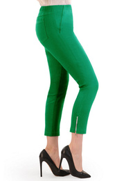 Zielone spodnie damskie z przednimi kieszeniami 35465