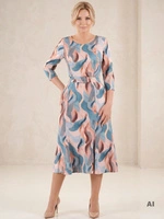 Jesienna sukienka midi syrenka w odcieniach brązu – kobiecy fason pięknie modelujący sylwetkę 35934