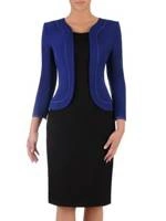 Sukienka damska Ludmiła II - chabrowo-czarna.