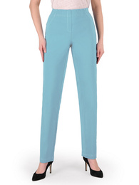 Błękitne spodnie damskie z gumą w pasie 37557