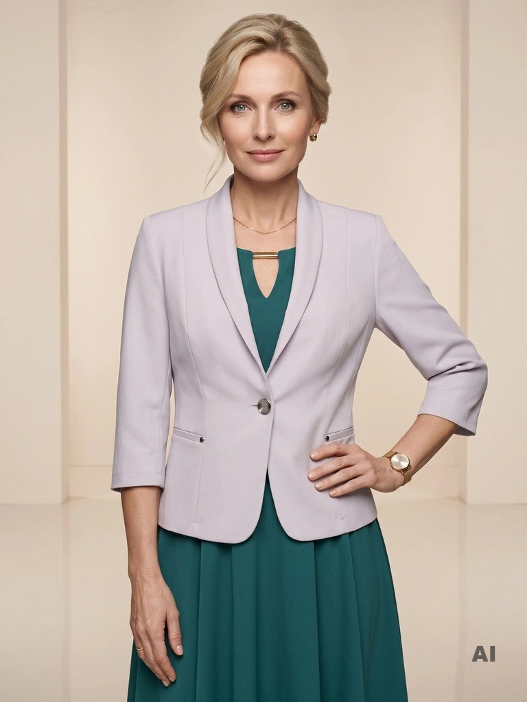 Elegancka marynarka na wesele popielata – klasyczny fason subtelnie modelujący sylwetkę 40040