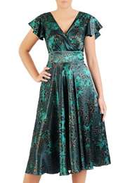 Elegancka sukienka z kopertowym dekoltem 33707