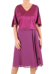 Fioletowa sukienka z połyskującą górą 36896