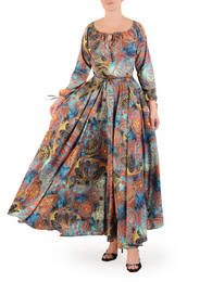 Sukienka maxi, elegancka kreacja z rozcięciem 34076
