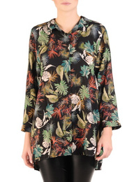 Elegancka koszula damska w roślinny deseń 30833