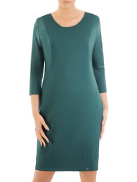 Zielona sukienka damska z ozdobnym wiązaniem na plecach 34012