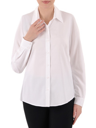 Klasyczna koszula z tkaniny w białym kolorze 37876