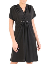 Czarna sukienka maskująca niedoskonałości 32281