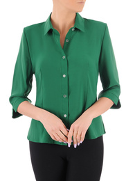 Koszula damska, zielona zapinana na guziki 37790