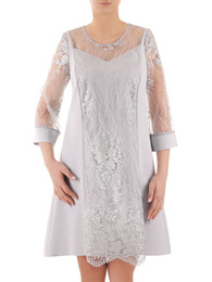 Sukienka na wesele, elegancka kreacja z koronki i tkaniny 35468