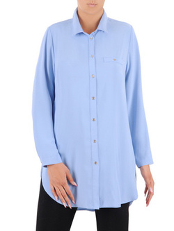 Błękitna, klasyczna koszula damska 36661