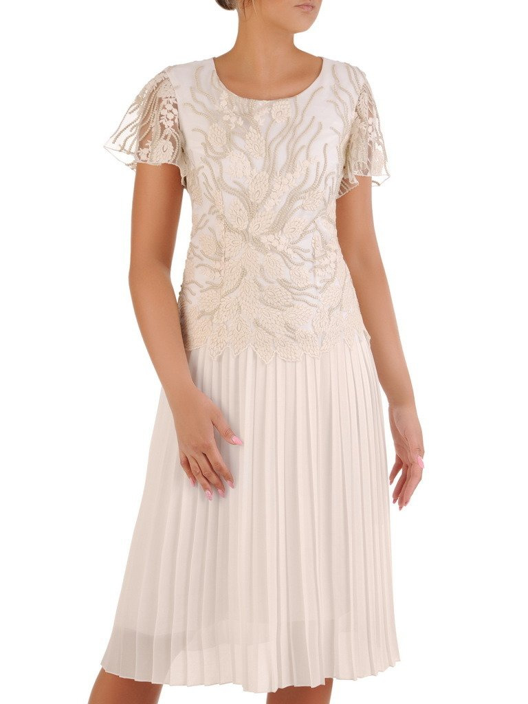 plisowana sukienka na wesele